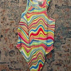 Colorful Striped woman’s One Piece